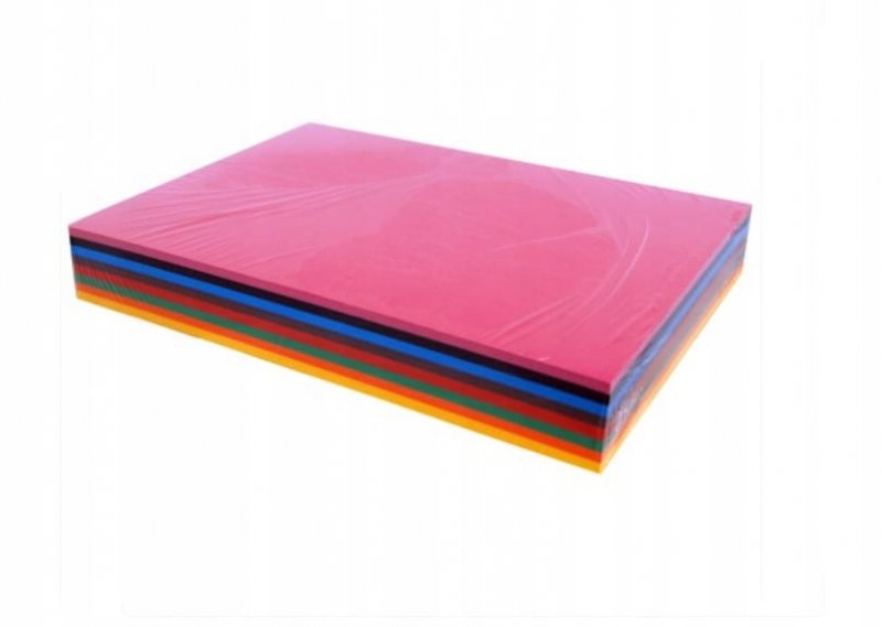 PAPIER MIX - KOLOROWY GRUBY 160g A4 - 200 szt