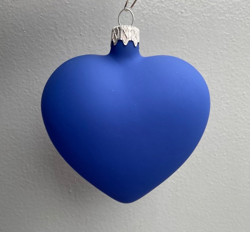 Serce duże niebieskie kredowe 1 szt