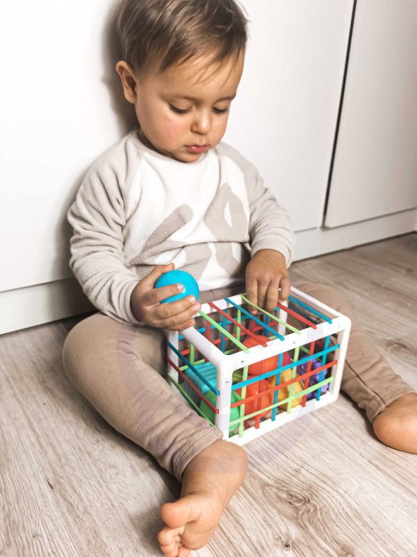 WOOPIE BABY Elastyczna Kostka Sensoryczna Sorter dla Dzieci Kolorowe Kształty 13 el.