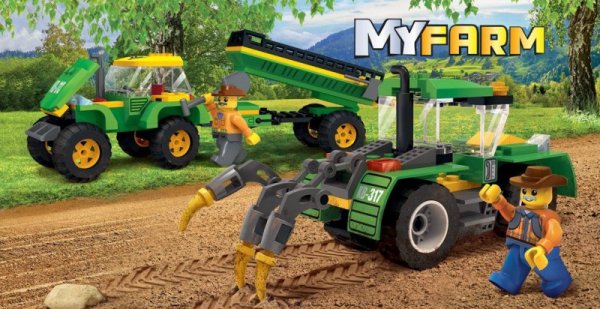 Klocki Blocki MyFarm Traktor z pługiem