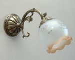 Kinkiet mosiężny,lampa ścienna z mosiądzu