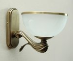 Kinkiet mosiężny,lampa ścienna z mosiądzu