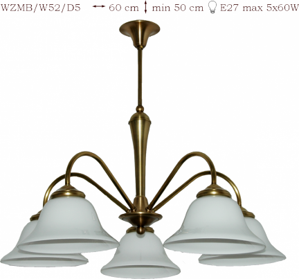 Żyrandol mosiężny,lampa wisząca mosiężna