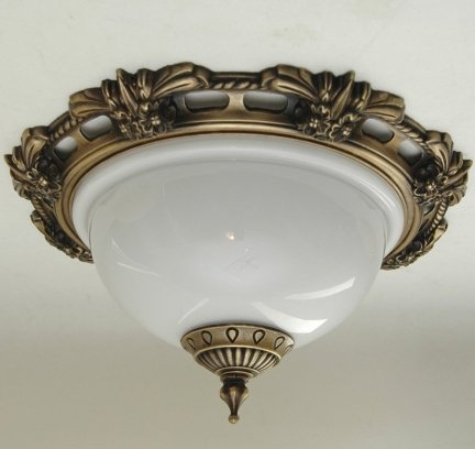 Plafon klasyczny patyna metalowy 29cm, lampa sufitowa