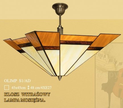 Lampa żyrandol zwis witraż OLIMP S1/AD