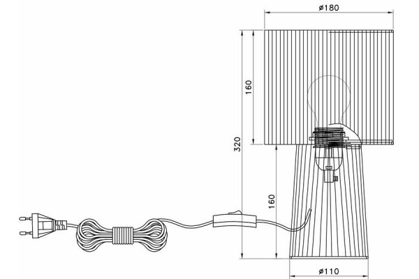 Rabaty - Breena lampka stojąca brąz 546001-11 (od 5% rabatu w koszyku)
