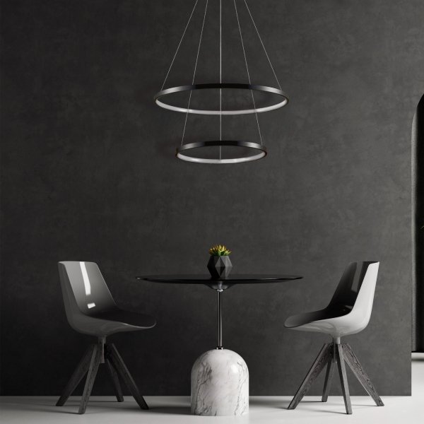 Lampa wisząca LED LEA 2 czarna 329172 Sanico Goldlux