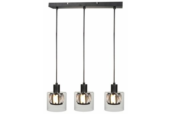 RABATY - Elmo - lampa wisząca 3 płomienna czarny mat 338833-02 (od 10% rabatu w koszyku)