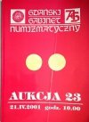 GDAŃSKI GABINET NUMIZMATYCZNY AUKCJA 23 21.IV.2001