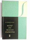 WSTĘP DO RELIGIOZNAWSTWA - Z. Poniatowski 1961