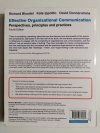 EFFECTIVE ORGANISTATIONAL COMMUNICATION 2013
