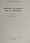 SPECIMENS OF ENGLISH POETRY AND PROSE CZĘŚĆ 1 WIEK VII-XVI - Stanisław Helsztyński