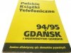 POLSKIE KSIĄŻKI TELEFONICZNE 94/95 GDAŃSK