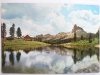 DOLOMITI LAGO DA LAGO CON IL BECCO DI MEZZODI M. 2570