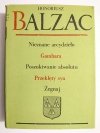 NIEZNANE ARCYDZIEŁO  GAMBARA I INNE - Honoriusz Balzac 1964