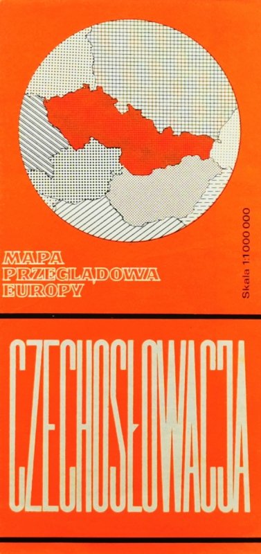 MAPA. CZECHOSŁOWACJA. SKALA 1:1000000
