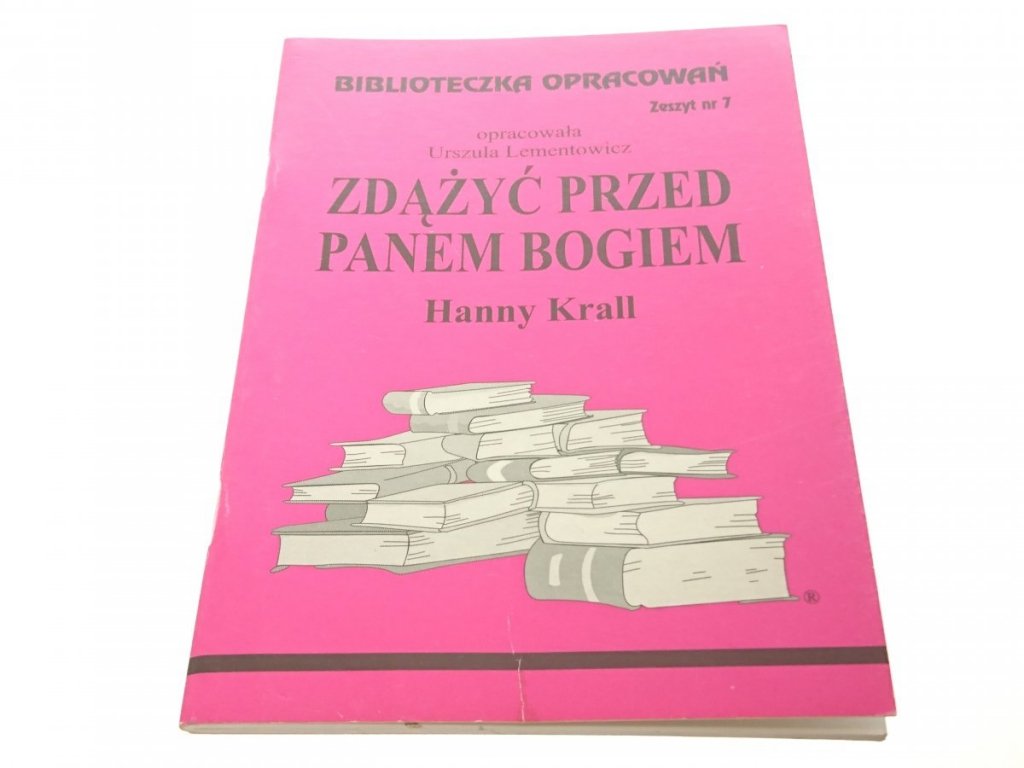 Zdążyć Przed Panem Bogiem Pdf ZDĄŻYĆ PRZED PANEM BOGIEM HANNY KRALL Lementowicz - Filologie