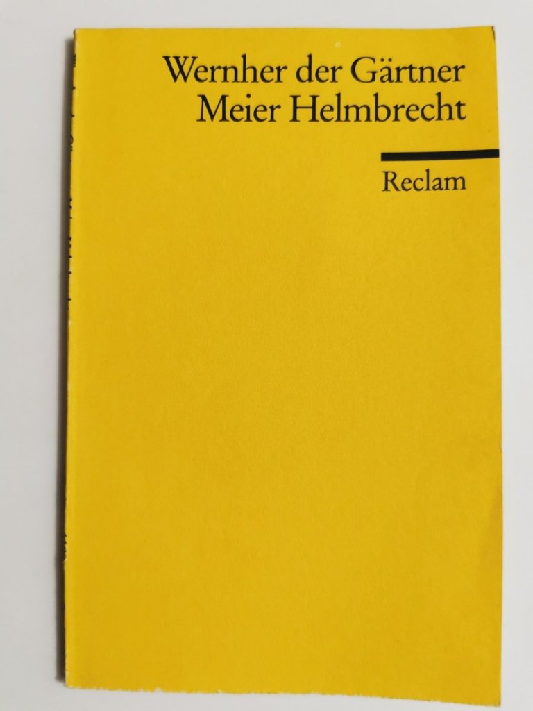 MEIER HELMBRECHT Wernher der Gartner 1989 Niemiecki OBCOJĘZYCZNE