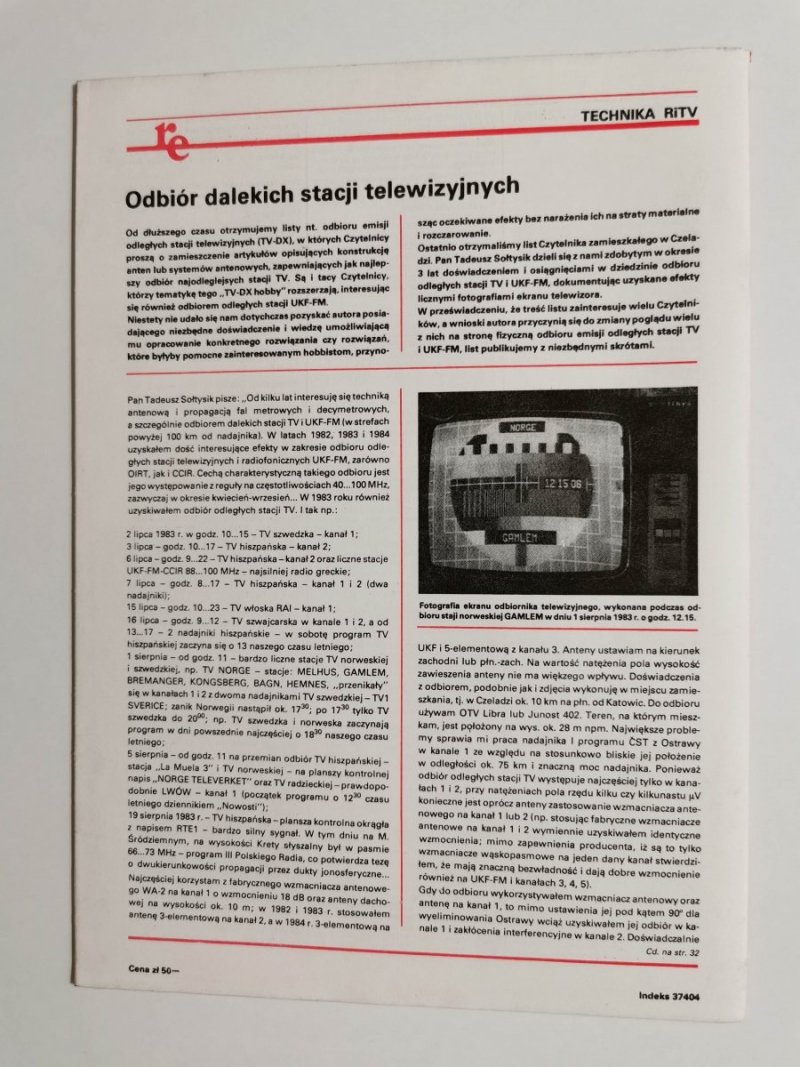 RADIOELEKTRONIK NR 5'85