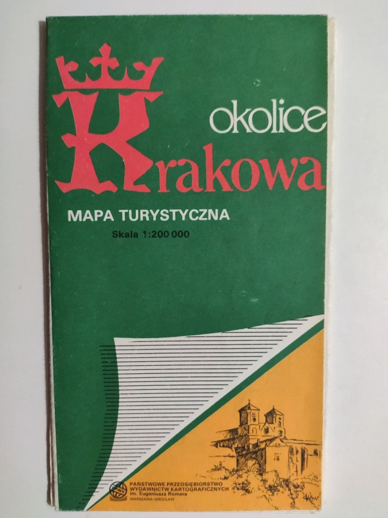 OKOLICE KRAKOWA MAPA TURYSTYCZNA 1:200 000