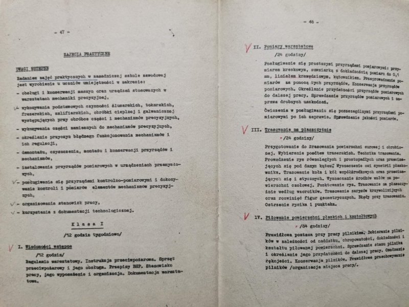 Z.S.Z DLA PRACUJĄCYCH - MECHANIK PRECYZYJNY 1968