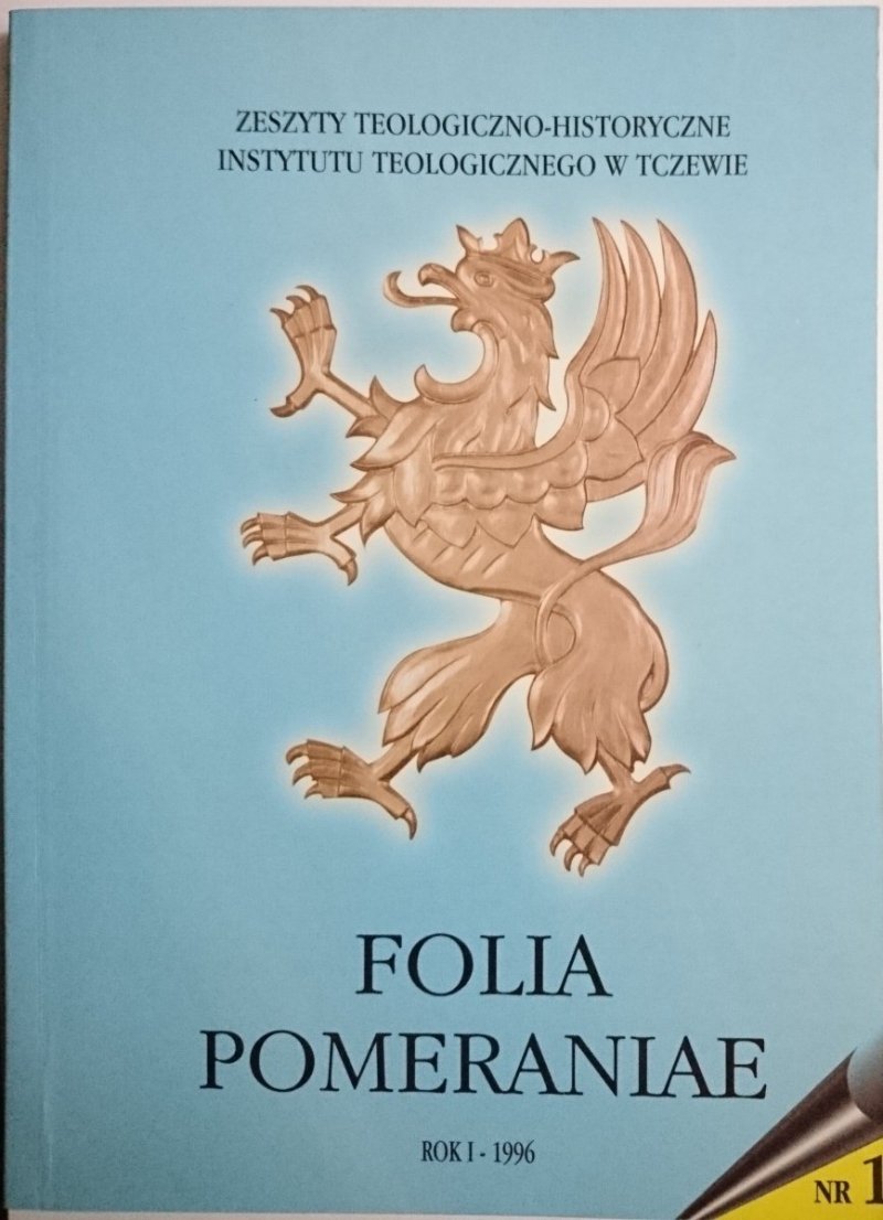 FOLIA POMERANIAE ROK I - 1996 NR 1
