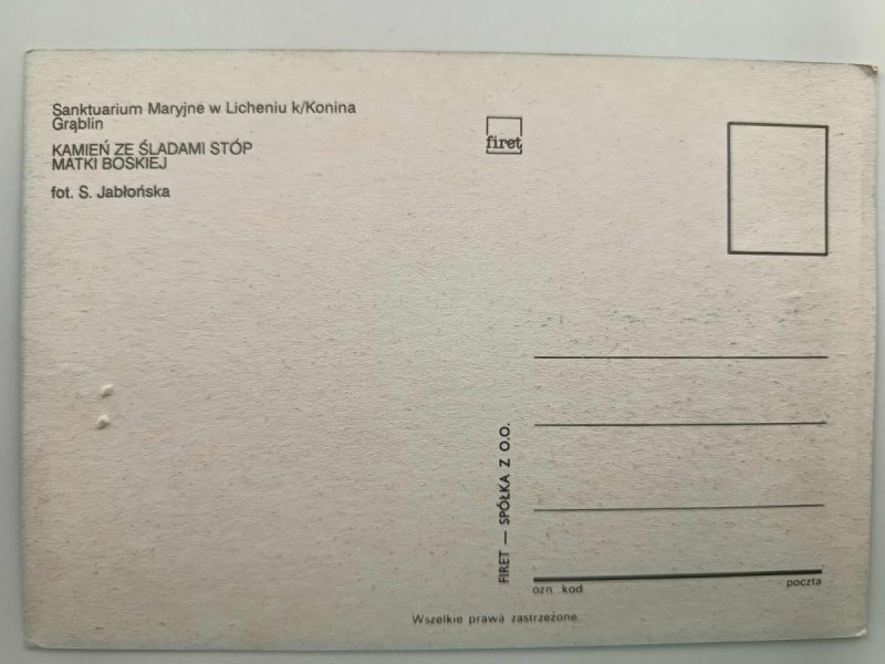 KAMIEŃ ZE SLADAMI STÓP MATKI BOSKIEJ