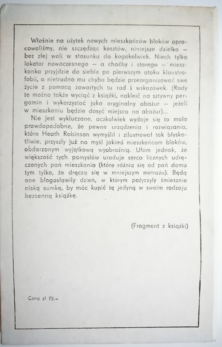 JAK ŻYĆ W MAŁYM MIESZKANIU - Heath Robinson 1983