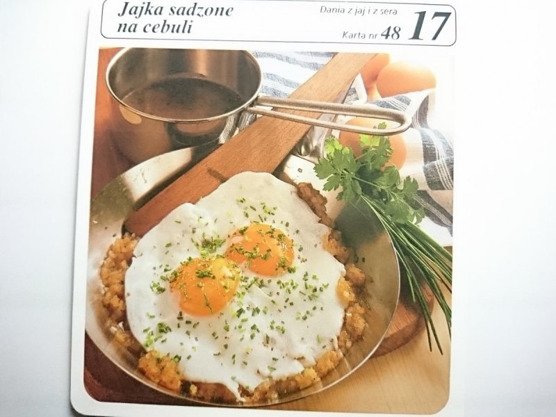 KARTA KULINARNA NR 48 JAJKA SADZONE NA CEBULI