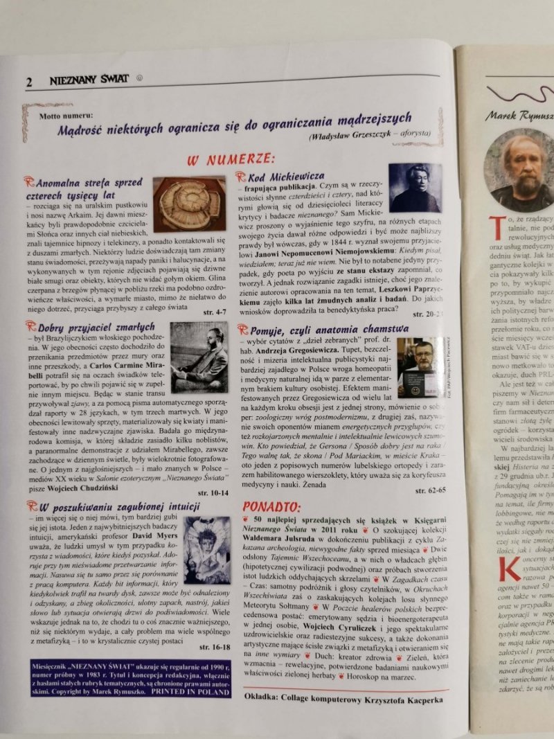 NIEZNANY ŚWIAT NR 3 2012 (255) W POSZUKIWANIU ZAGUBIONEJ INTUICJI