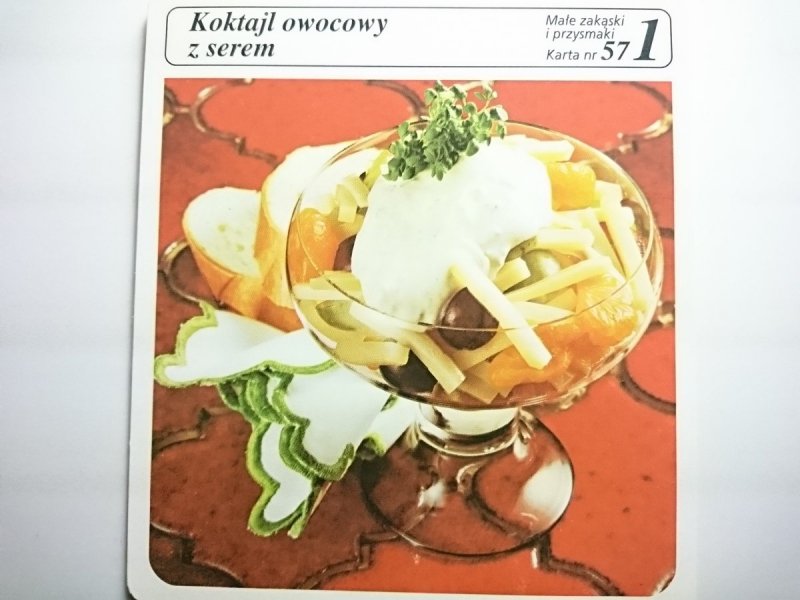 KARTA KULINARNA NR 57 KOKTAJL OWOCOWY Z SEREM