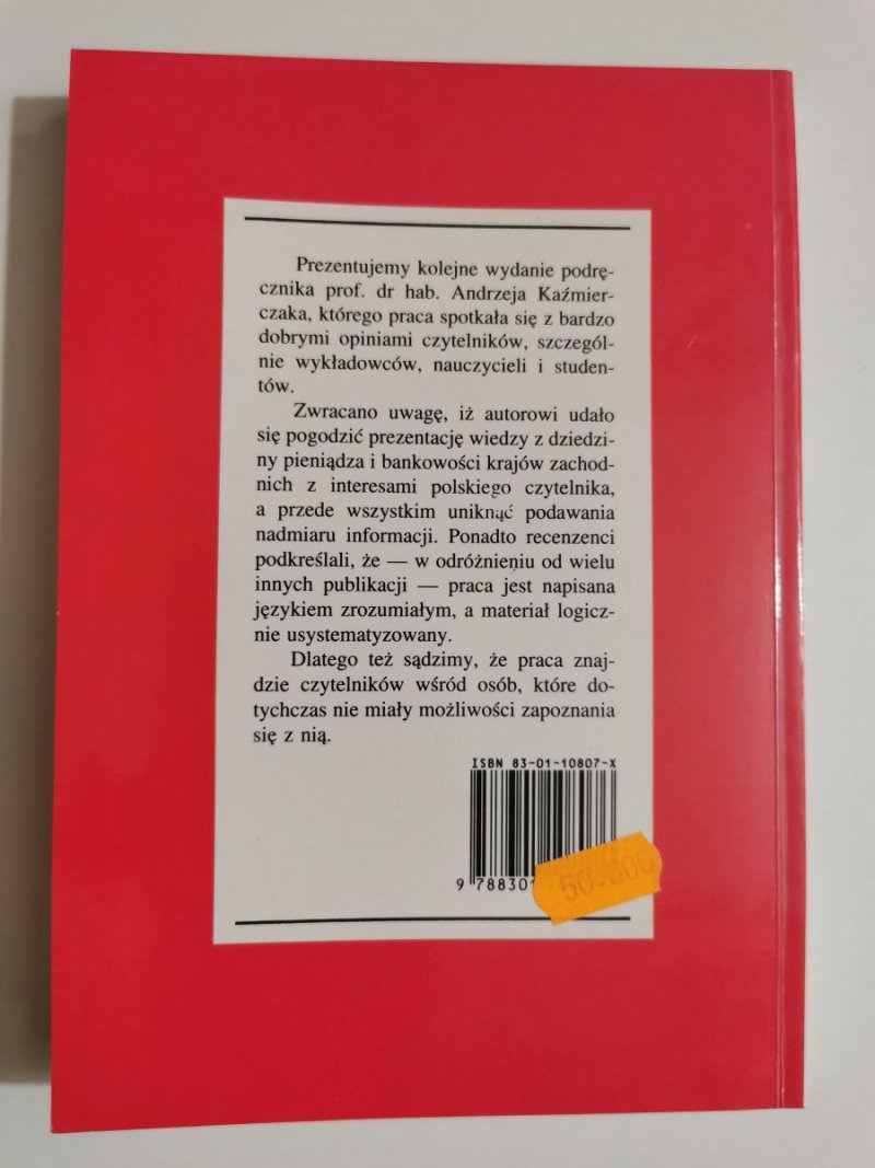 PIENIĄDZ I BANK W KAPITALIZMIE - Andrzej Kaźmierczak 1994