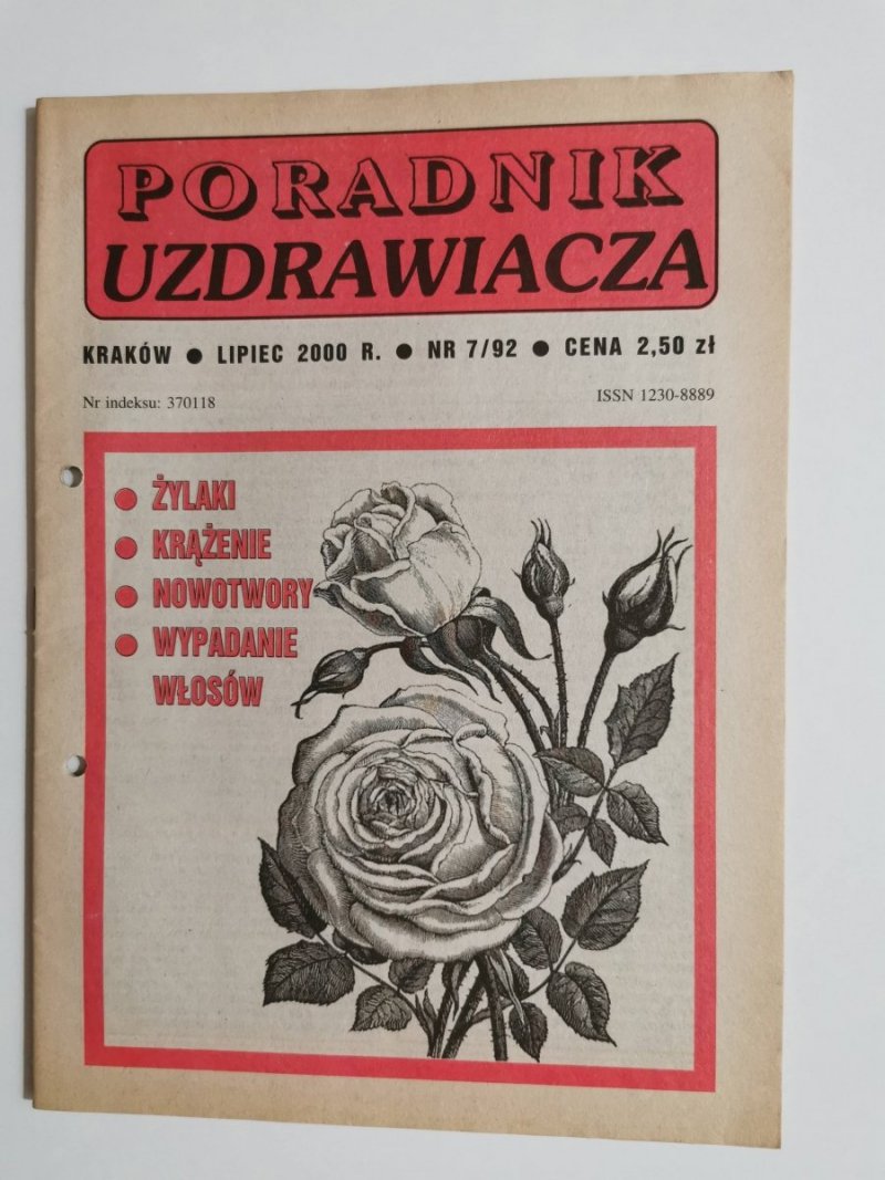 PORADNIK UZDRAWIACZA NR 7/92 LIPIEC 2000 r.