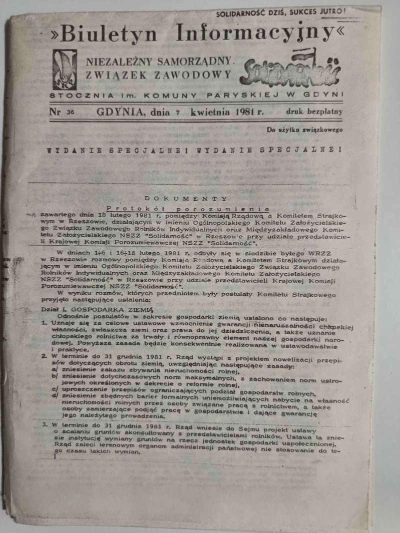 BIULETYN INFORMACYJNY NR 36 7.4.1981