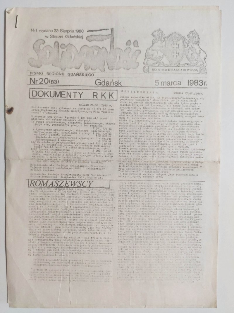 SOLIDARNOŚĆ NR 20(83)