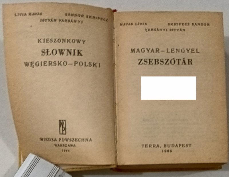 KIESZONKOWY SŁOWNIK WĘGIERSKO-POLSKI POLSKO-WĘGIERSKI