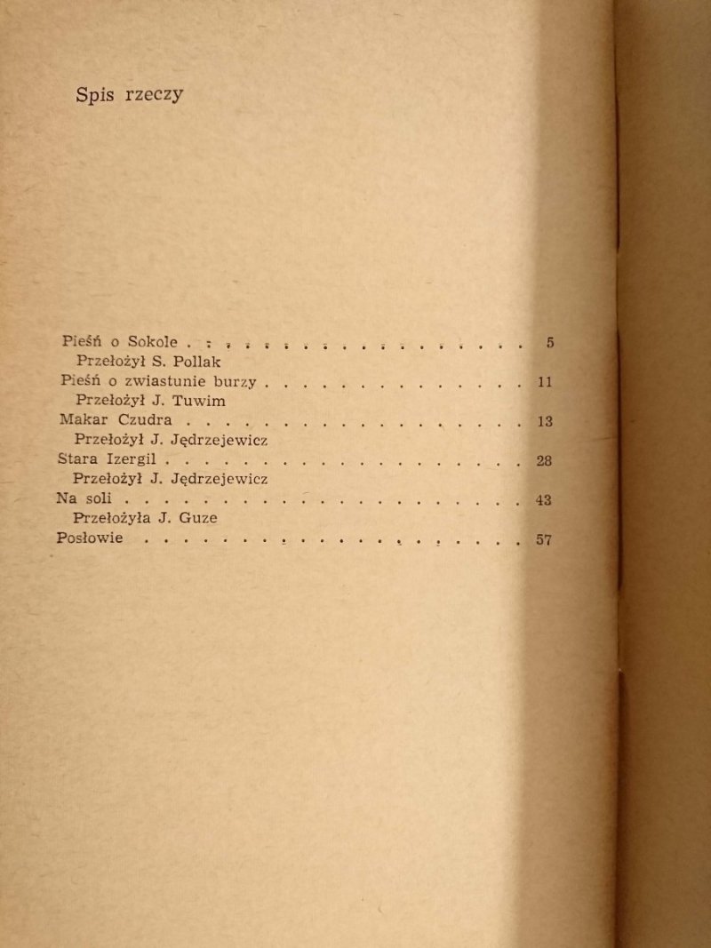LEGENDY I OPOWIADANIA - Maksym Gorki 1974