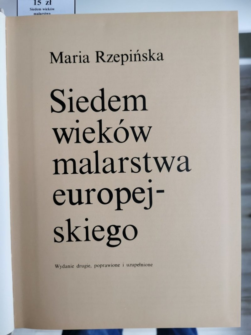 SIEDEM WIEKÓW MALARSTWA EUROPEJSKIEGO - Maria Rzepińska