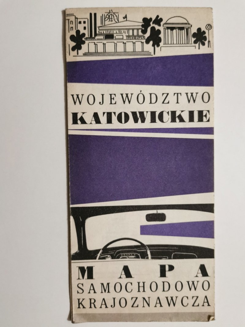 WOJEWÓDZTWO KATOWICKIE, MAPA SAMOCHODOWO KRAJOZNAWCZA . 1969