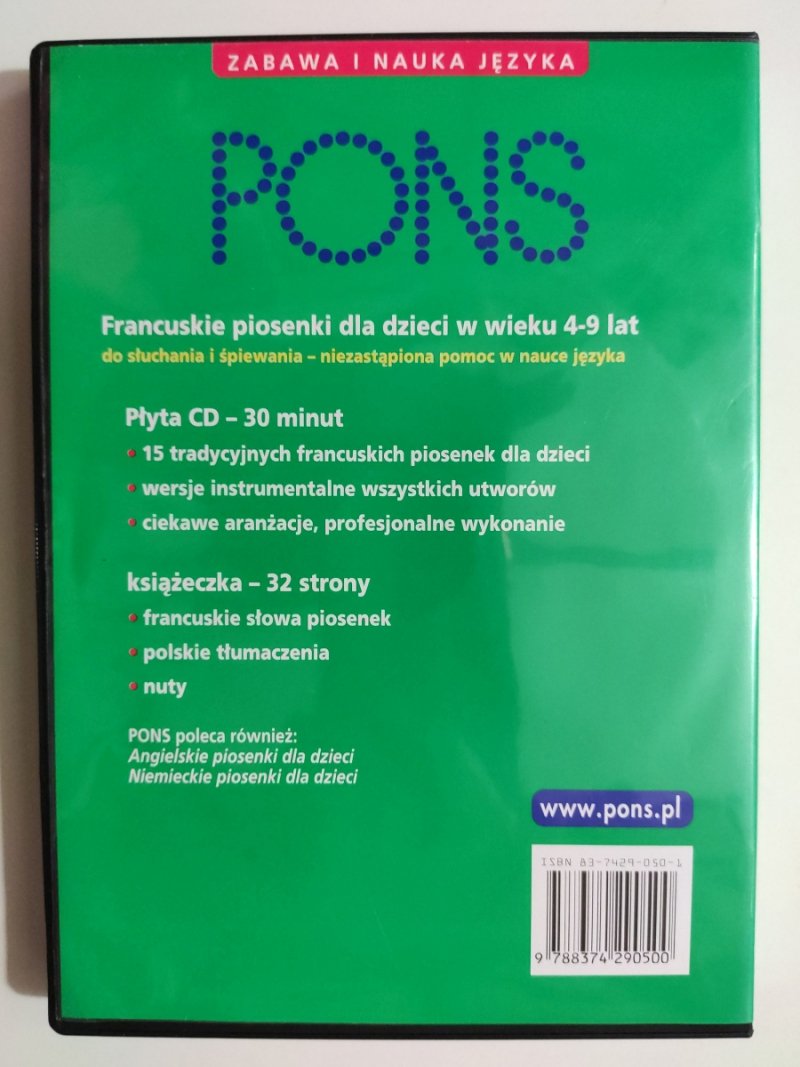 CD. PONS FRANCUSKIE PIOSENKI DLA DZIECI