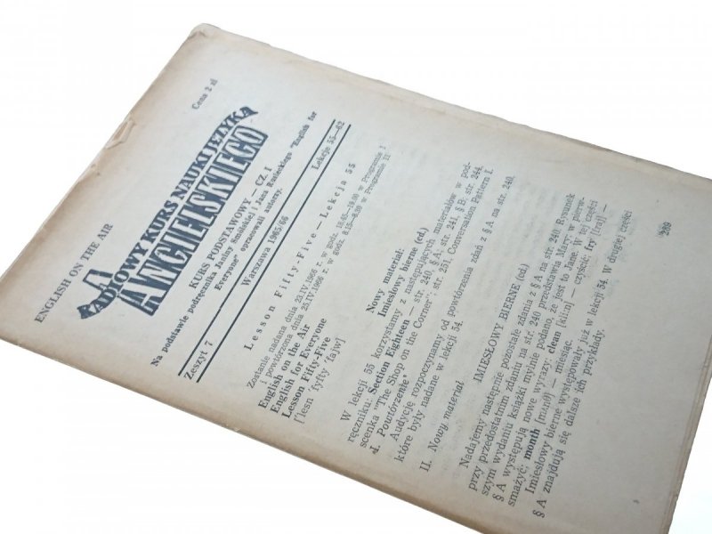 RADIOWY KURS NAUKI JĘZYKA ANGIELSKIEGO 7 1965/66