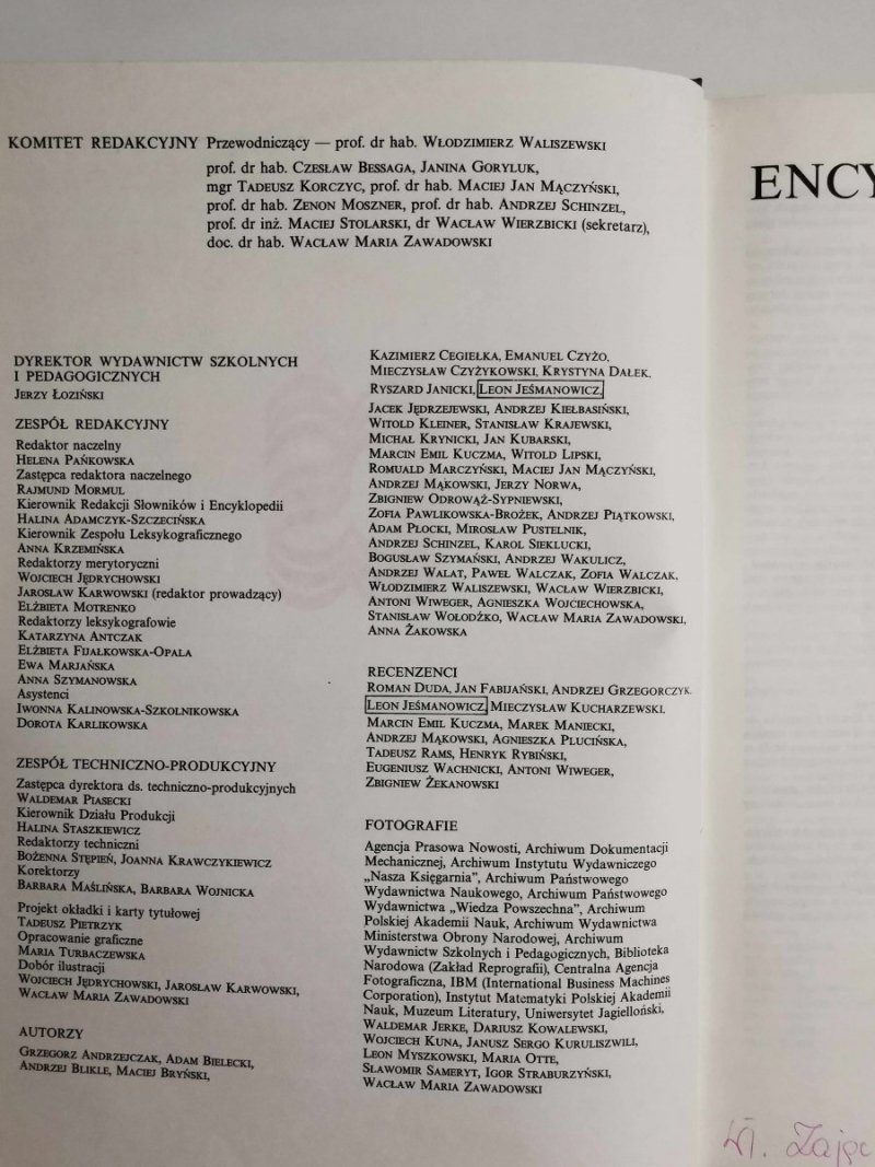 ENCYKLOPEDIA SZKOLNA. MATEMATYKA 1990
