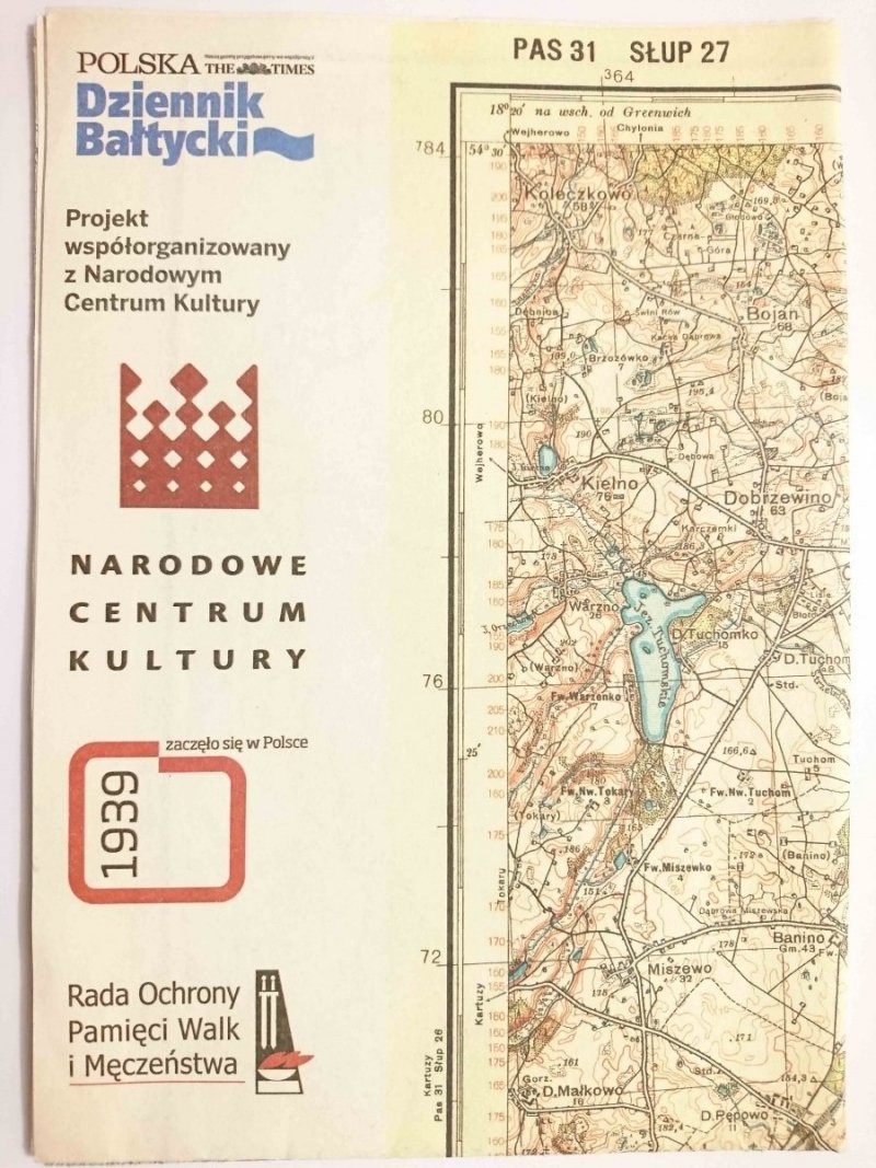 GDAŃSK (DANZIG) ZOPPOT-OLIVAER WALDES PRZEDRUK MAPY Z 1938 ROKU
