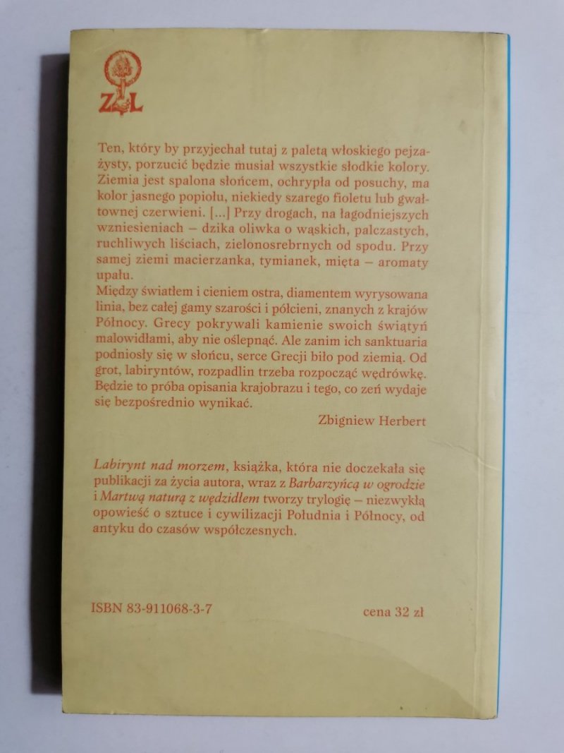 LABIRYNT NAD MORZEM - Zbigniew Herbert 