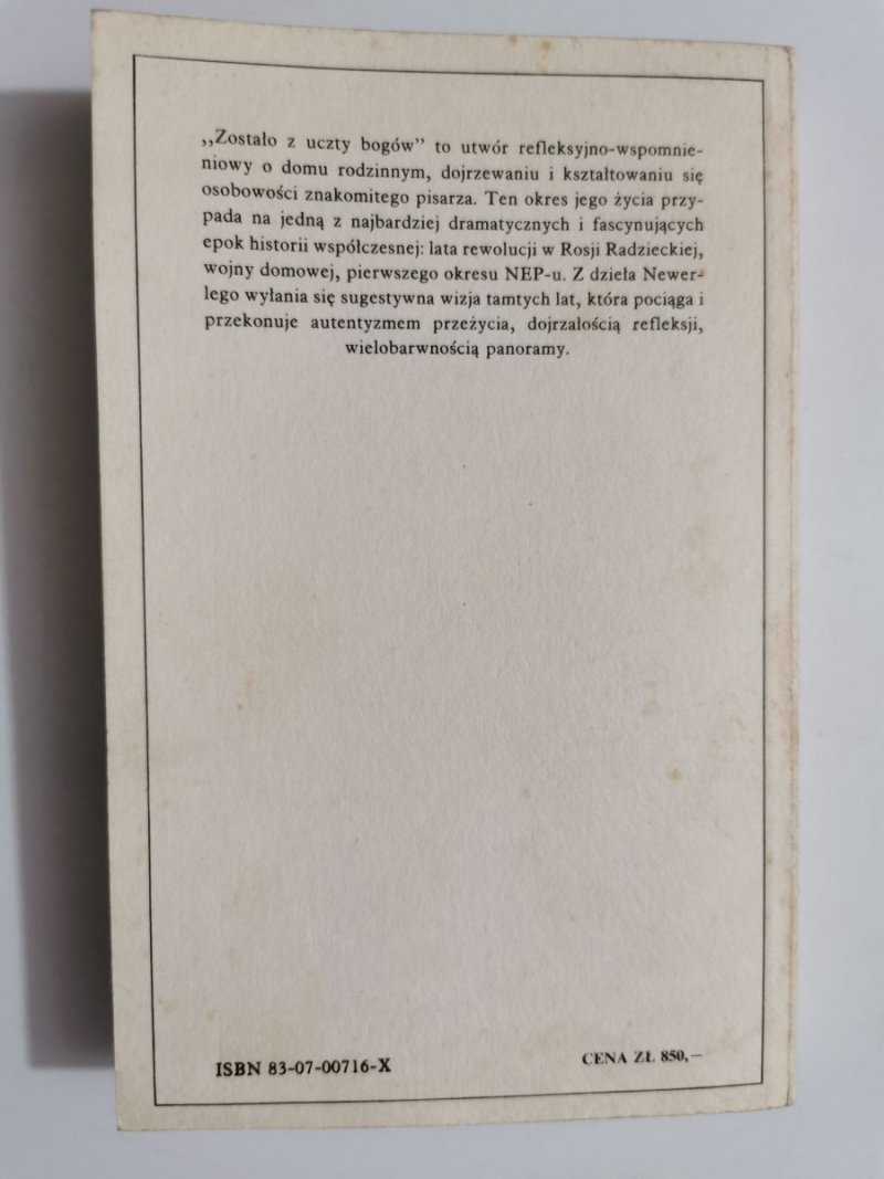 ZOSTAŁO Z UCZTY BOGÓW - Igor Newerly 1988
