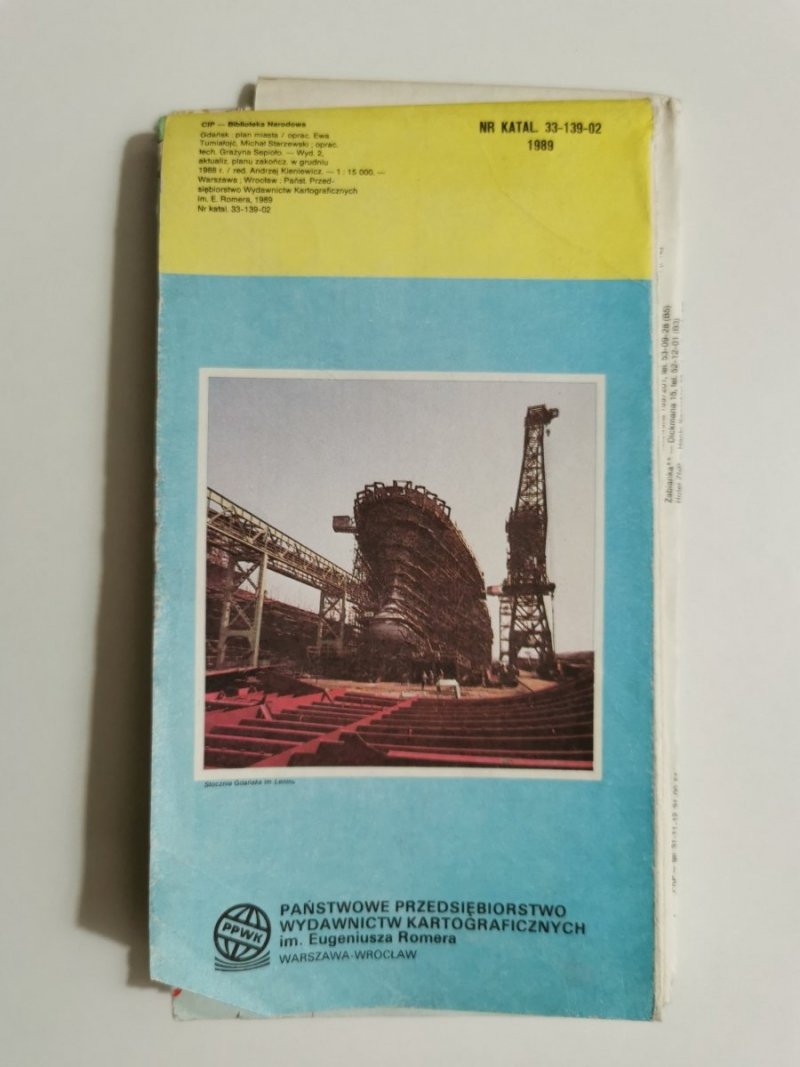 GDAŃSK. PLAN MIASTA 1: 15 000 1989