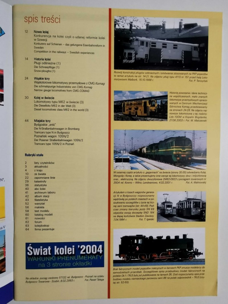 Miesięcznik. Świat kolei 01/2004