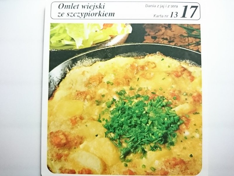 KARTA KULINARNA NR 13 OMLET WIEJSKI ZE SZCZYPIORKI