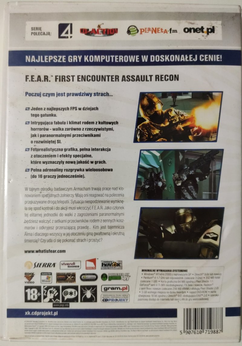 PC-DVD. F.E.A.R.
