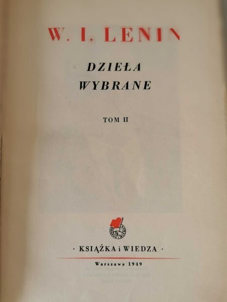 Lenin. Dzieła Wybrane Tom II 1949